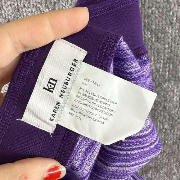 Karen Neuburger Pull On Pants Purple Lounge Pajama Womens M - Picture 8 of 8